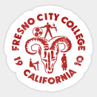 Fresno City College California  / Vintage Style Sticker